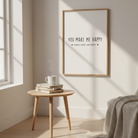 You Make Me Happy Print Posters, Prints, & Visual Artwork Pretty Average