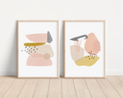 Peachy Keen Abstract Shapes Print Bundle - Set of Two Prints Posters, Prints, & Visual Artwork Pretty Average   
