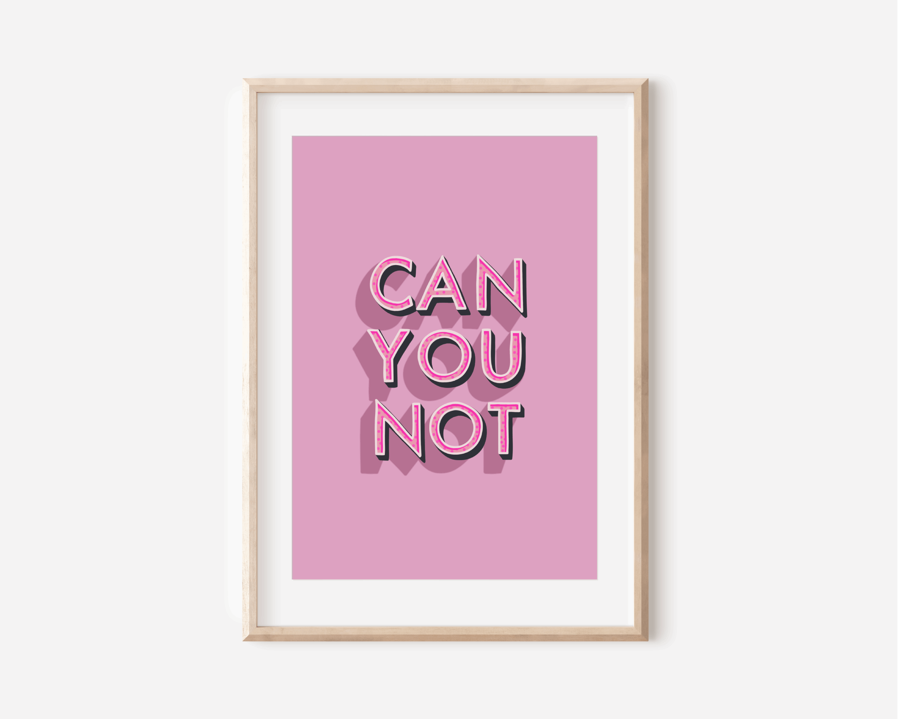 Can You Not Print Posters, Prints, & Visual Artwork Pretty Average 4x6 Pink 