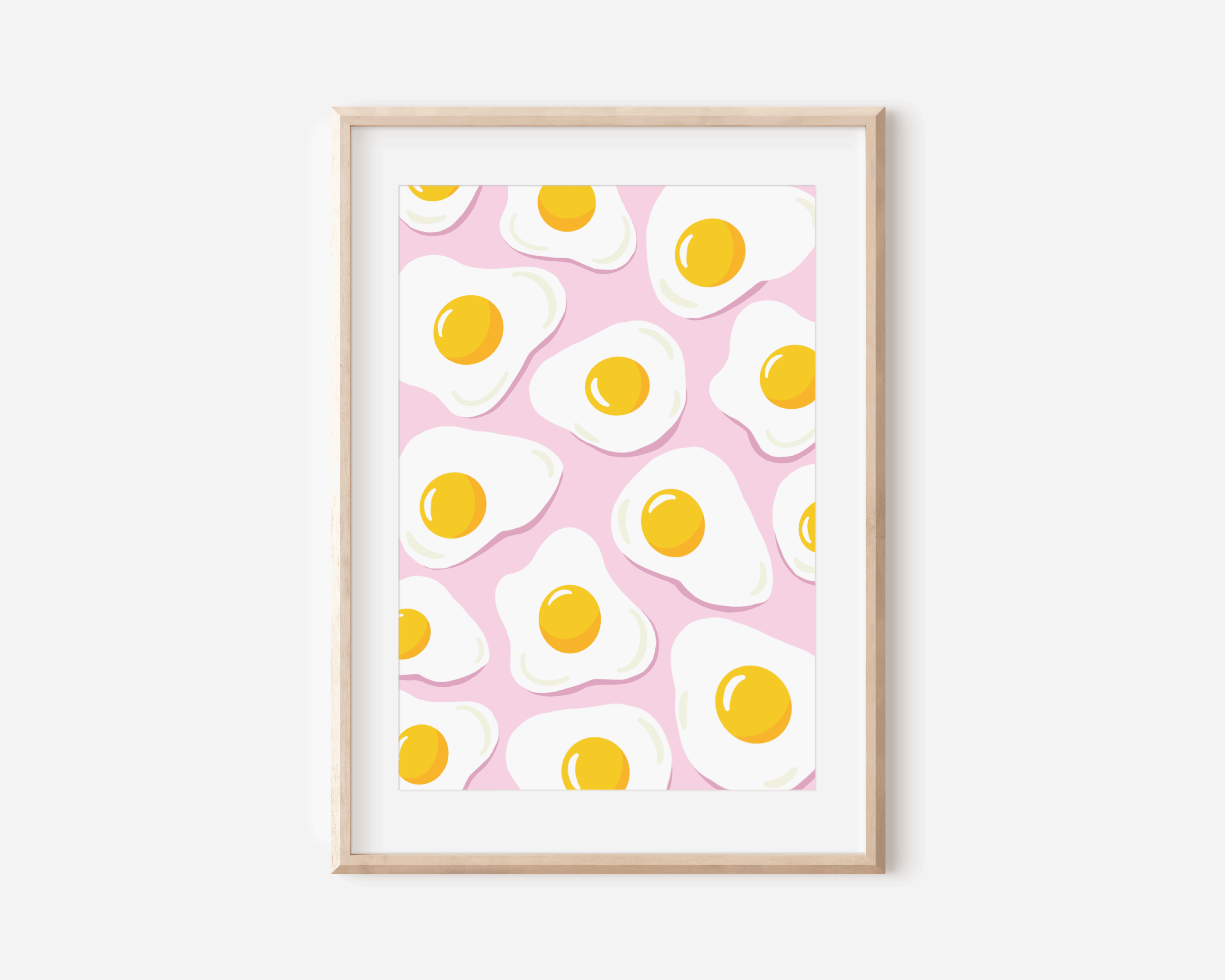 Egg Print - Other Colours Available Posters, Prints, & Visual Artwork Pretty Average 4x6 Pink 