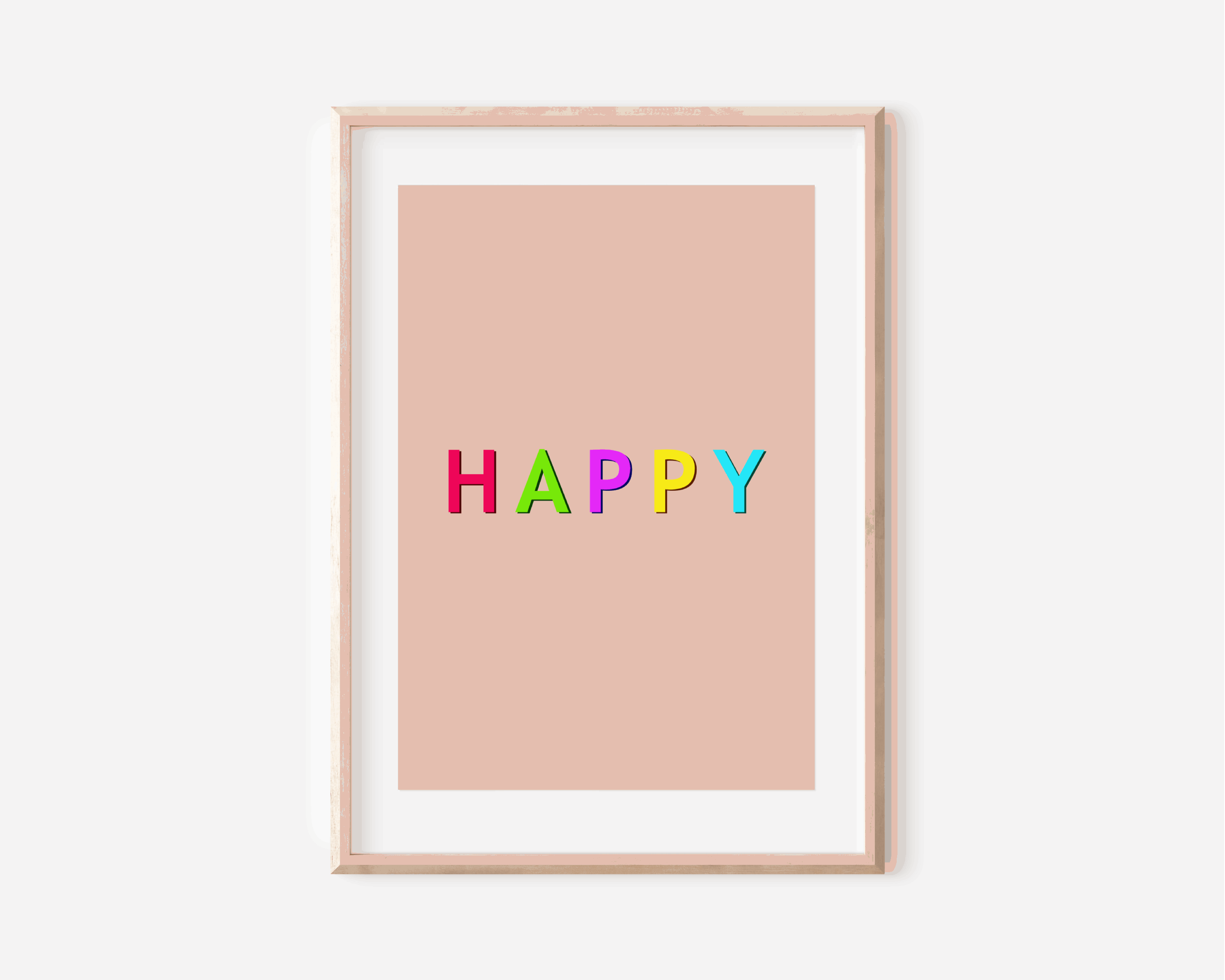 Happy Print Posters, Prints, & Visual Artwork Pretty Average   