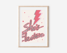 She’s Electric Print Posters, Prints, & Visual Artwork Pretty Average   