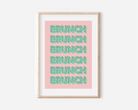 Brunch Brunch Brunch Print Posters, Prints, & Visual Artwork Pretty Average 4x6 Pink and Mint 