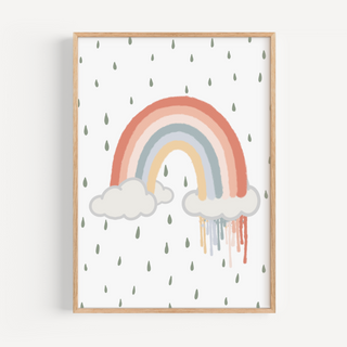 Neutral Pastel Toned Rainbow Print Pretty Average
