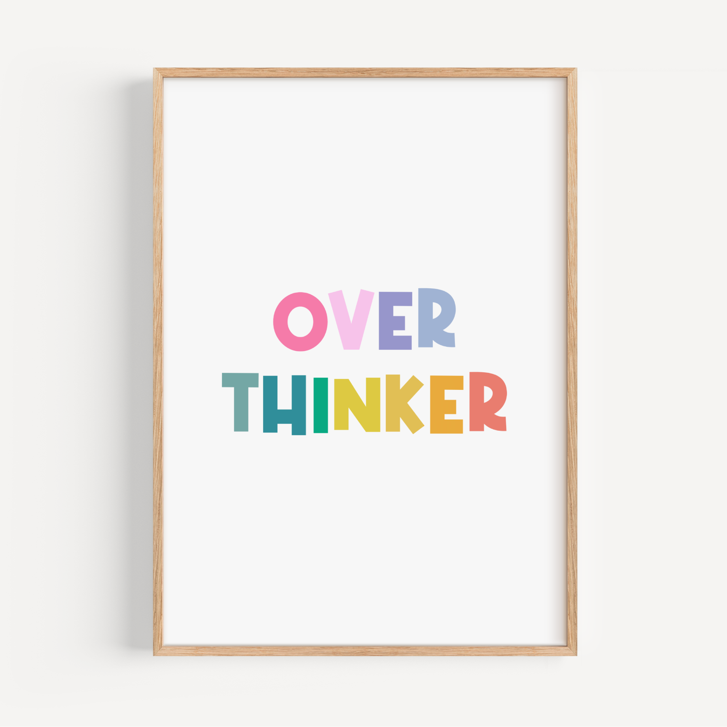 Over Thinker Print Posters, Prints, & Visual Artwork Pretty Average