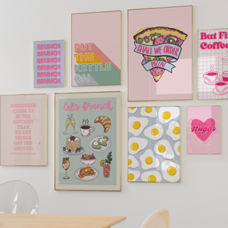 Pastel Kitchen Gallery Wall Bundle - Set of Eight Prints Posters, Prints, & Visual Artwork Pretty Average