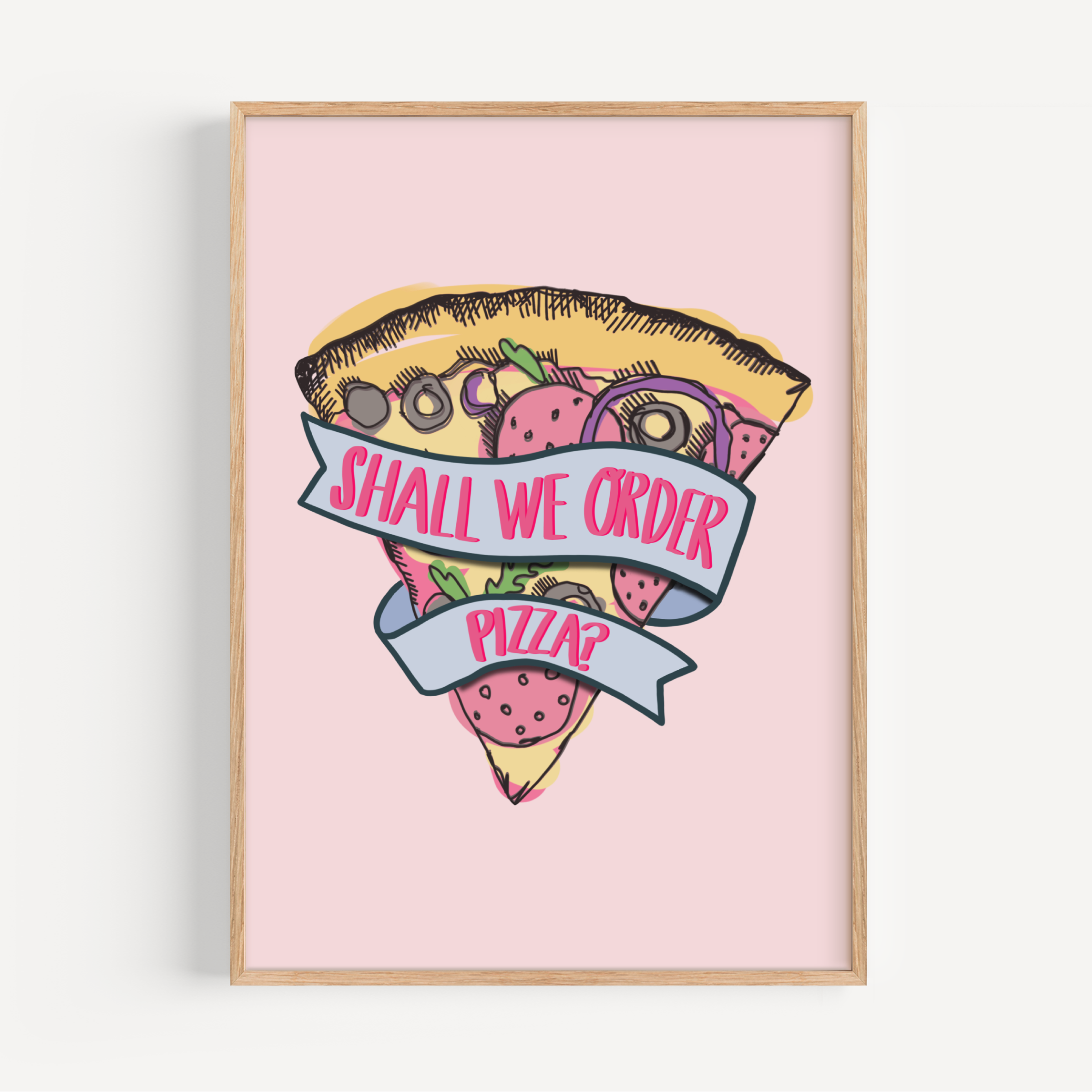 Pizza Print Posters, Prints, & Visual Artwork Pretty Average