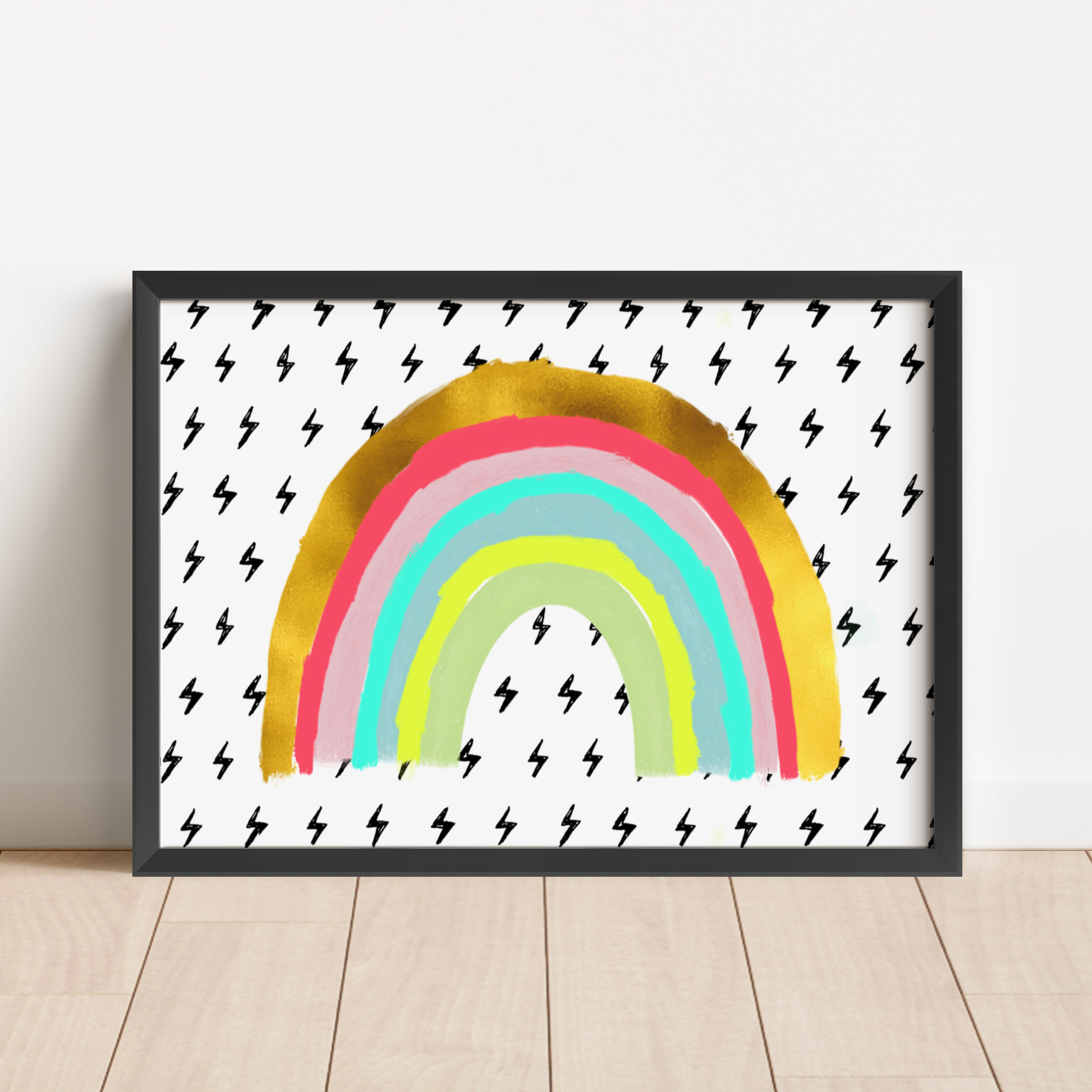 Rainbow and Lightning Print Posters, Prints, & Visual Artwork Pretty Average