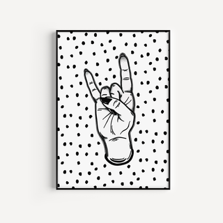 Rock Hand, Print Posters, Prints, & Visual Artwork Pretty Average