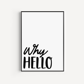 Why Hello Print Posters, Prints, & Visual Artwork Pretty Average