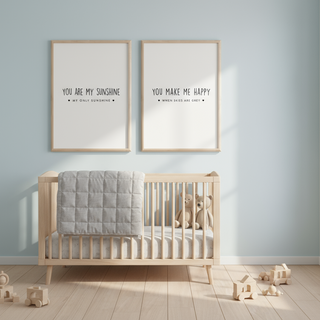 You Are My Sunshine, You Make Me Happy When Skies Are Grey - Two Print Bundle Posters, Prints, & Visual Artwork Pretty Average