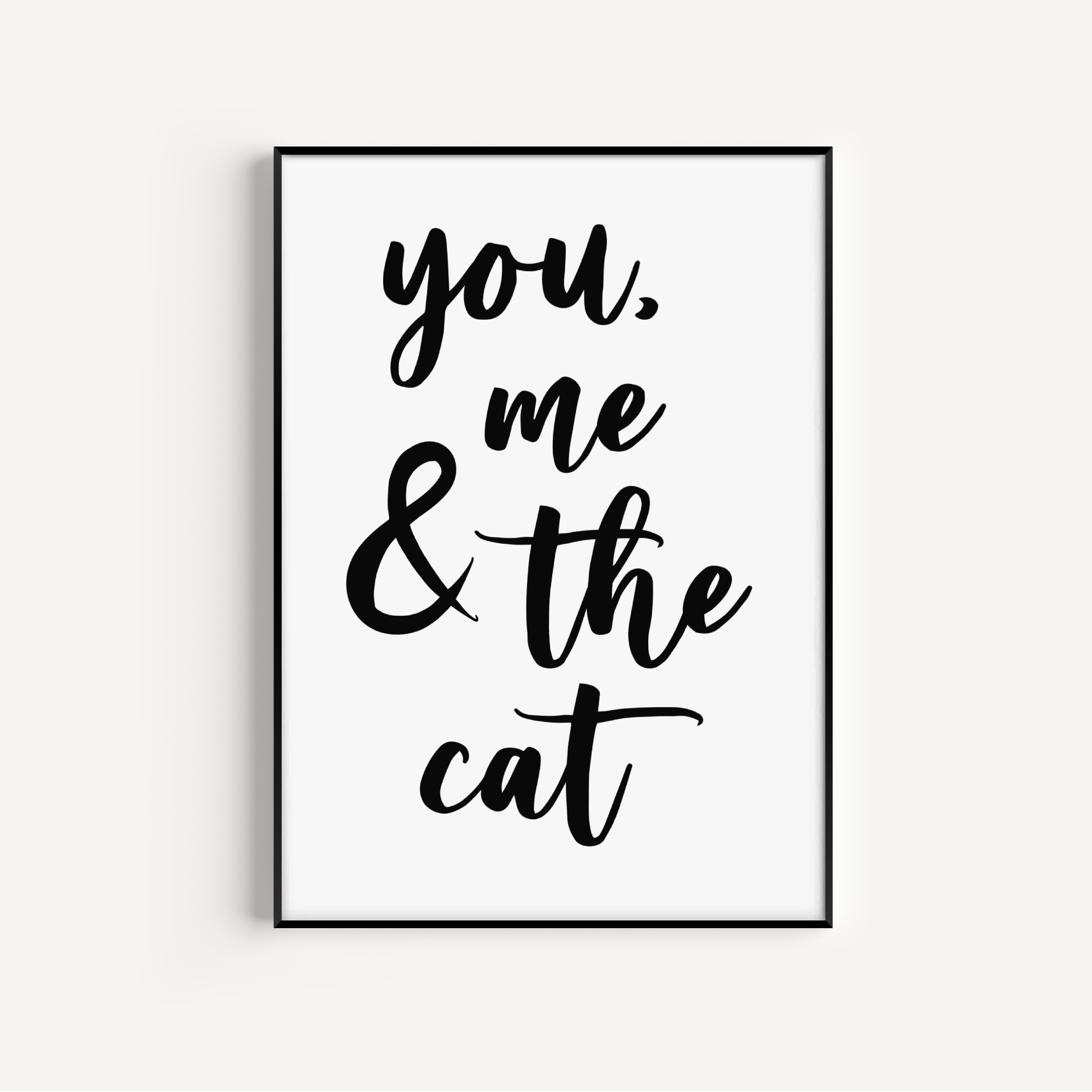 You, Me and the Cat / Cats Print Posters, Prints, & Visual Artwork Pretty Average 4x6" CAT