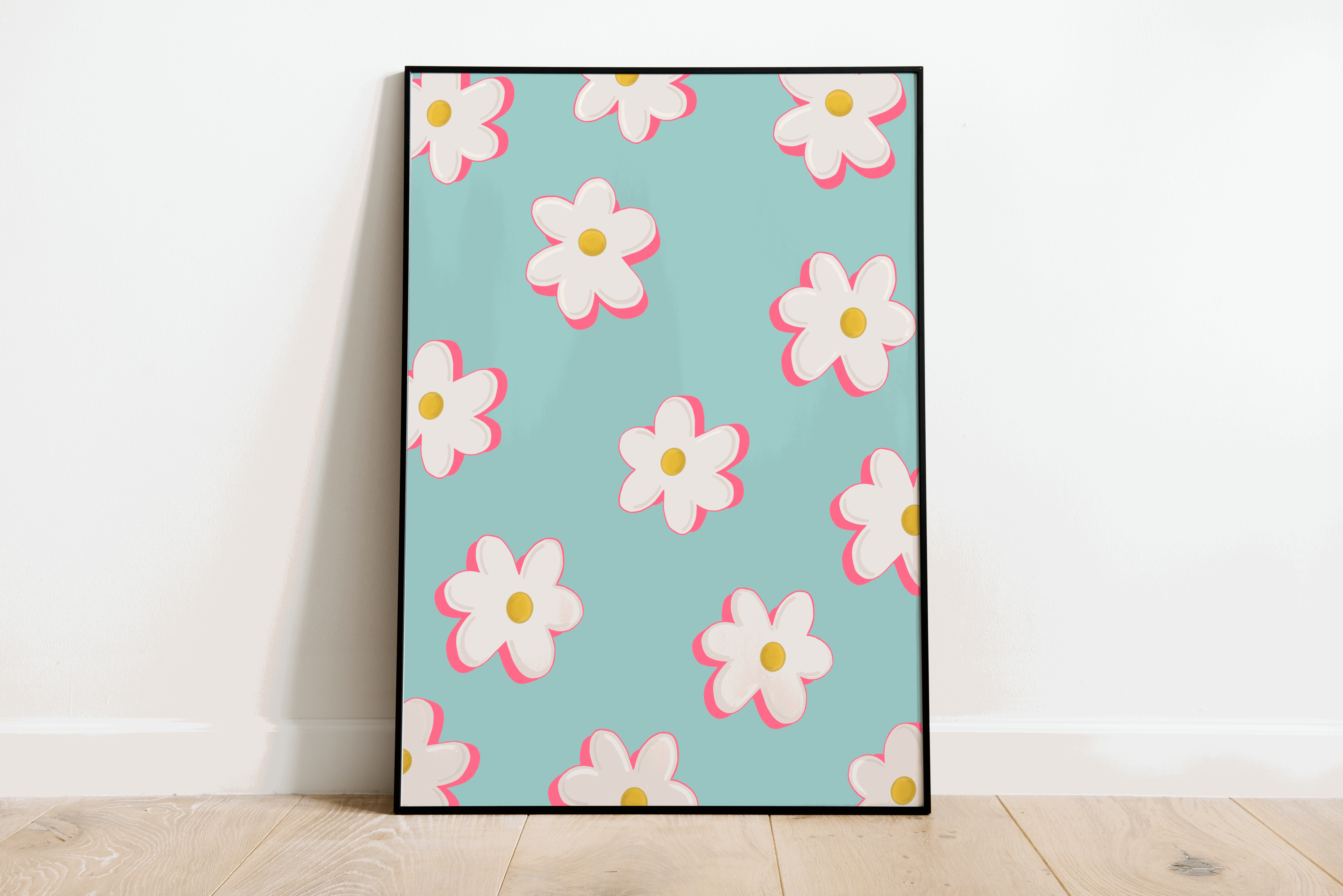 Daisies Print - Other Colours Available Posters, Prints, & Visual Artwork Pretty Average   