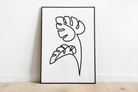 Monstera Leaves Line Drawing Print - Duo Branch Posters, Prints, & Visual Artwork Pretty Average   