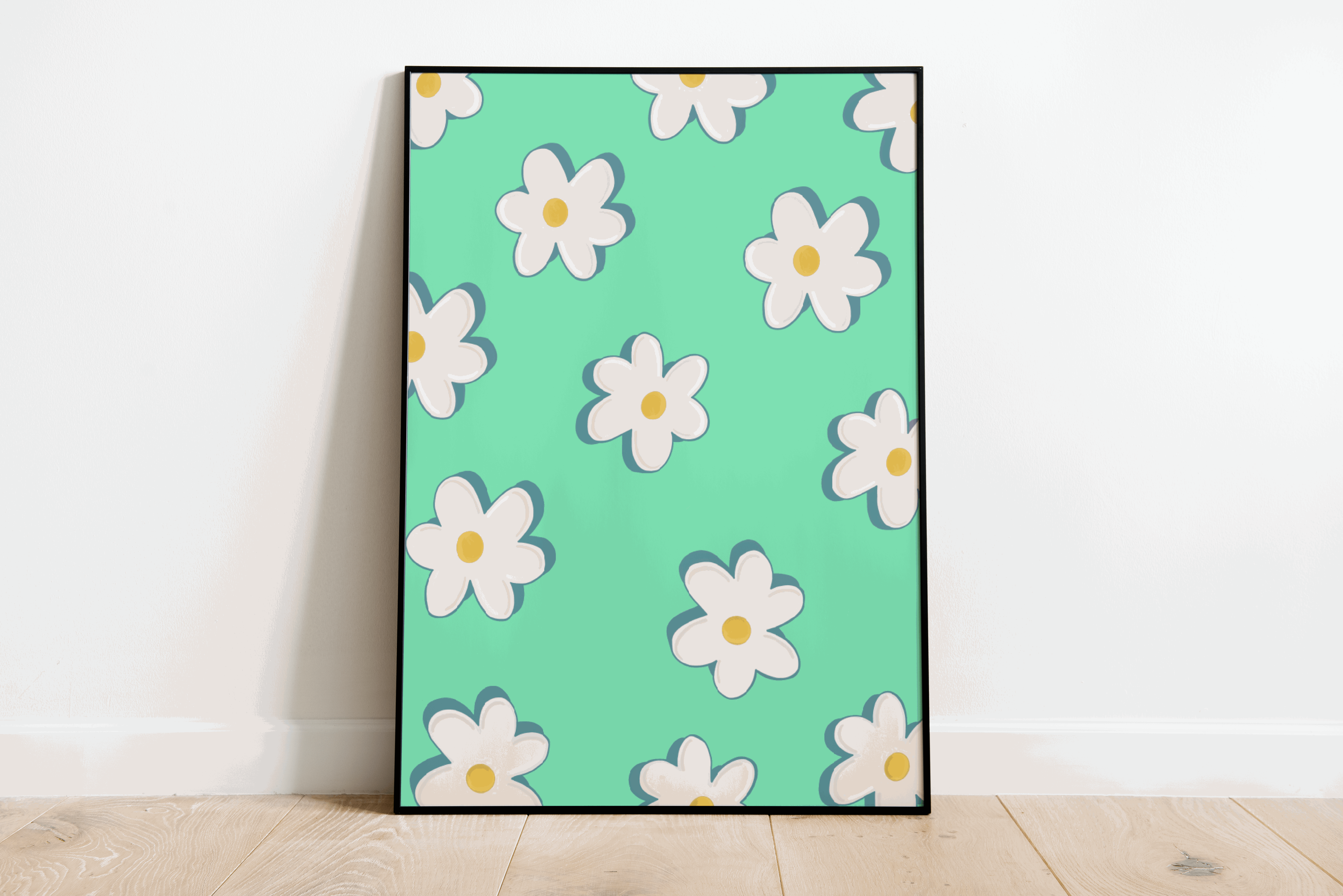 Daisies Print - Other Colours Available Posters, Prints, & Visual Artwork Pretty Average   