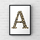 Letter / Initial Print - Leopard Print Posters, Prints, & Visual Artwork Pretty Average   