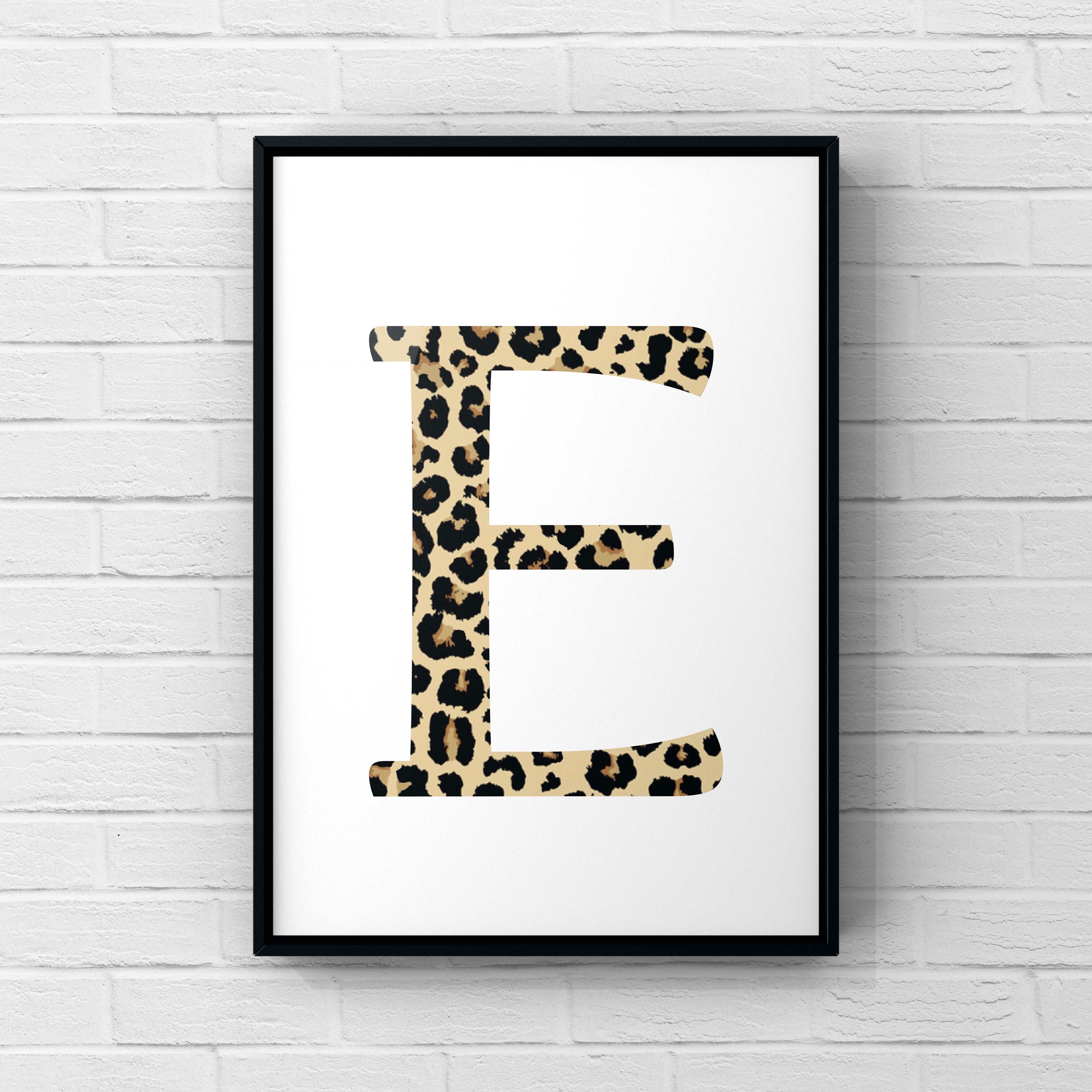 Letter / Initial Print - Leopard Print Posters, Prints, & Visual Artwork Pretty Average   