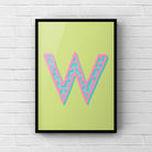 Letter / Initial Print - Green, Pink & Blue Polka Dot Posters, Prints, & Visual Artwork Pretty Average   