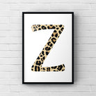 Letter / Initial Print - Leopard Print Posters, Prints, & Visual Artwork Pretty Average   