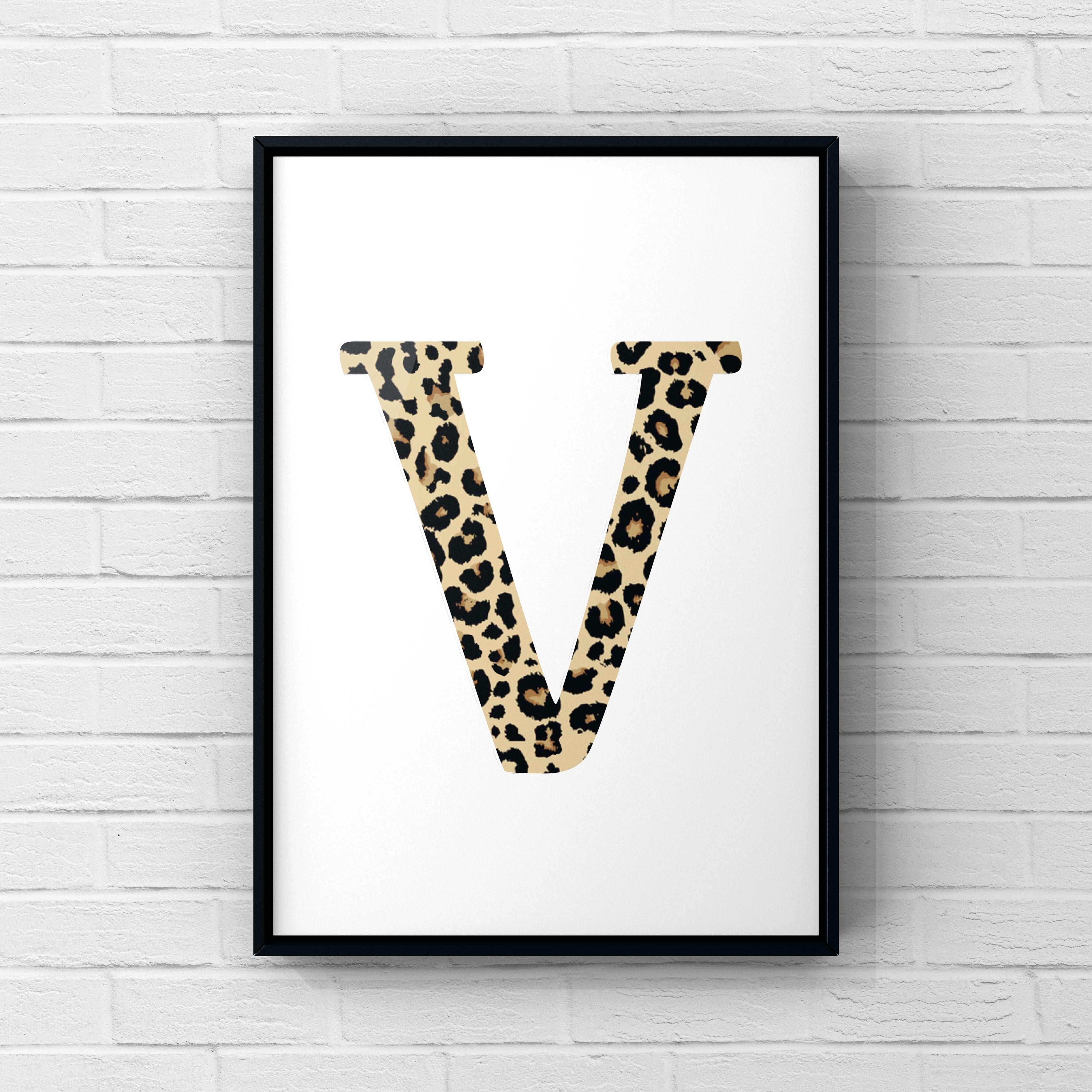 Letter / Initial Print - Leopard Print Posters, Prints, & Visual Artwork Pretty Average   