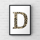 Letter / Initial Print - Leopard Print Posters, Prints, & Visual Artwork Pretty Average   