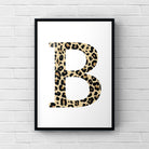 Letter / Initial Print - Leopard Print Posters, Prints, & Visual Artwork Pretty Average   