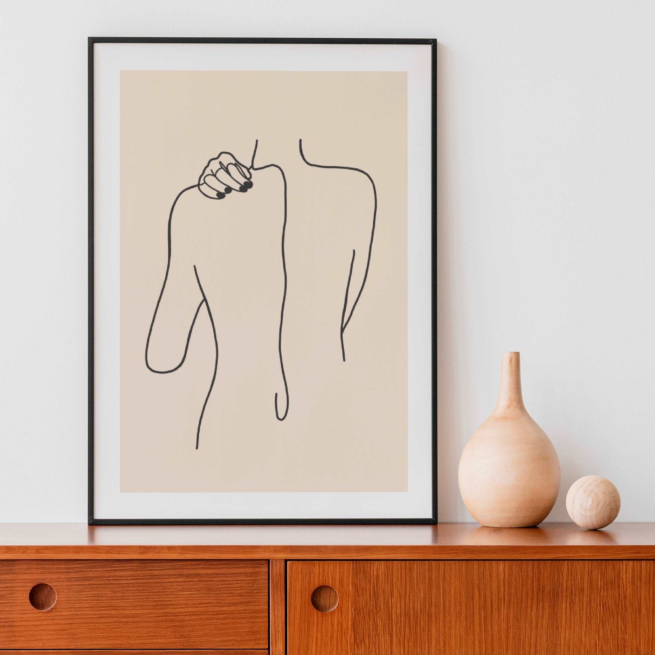 Body (Back) Line Drawing Print Posters, Prints, & Visual Artwork Pretty Average   