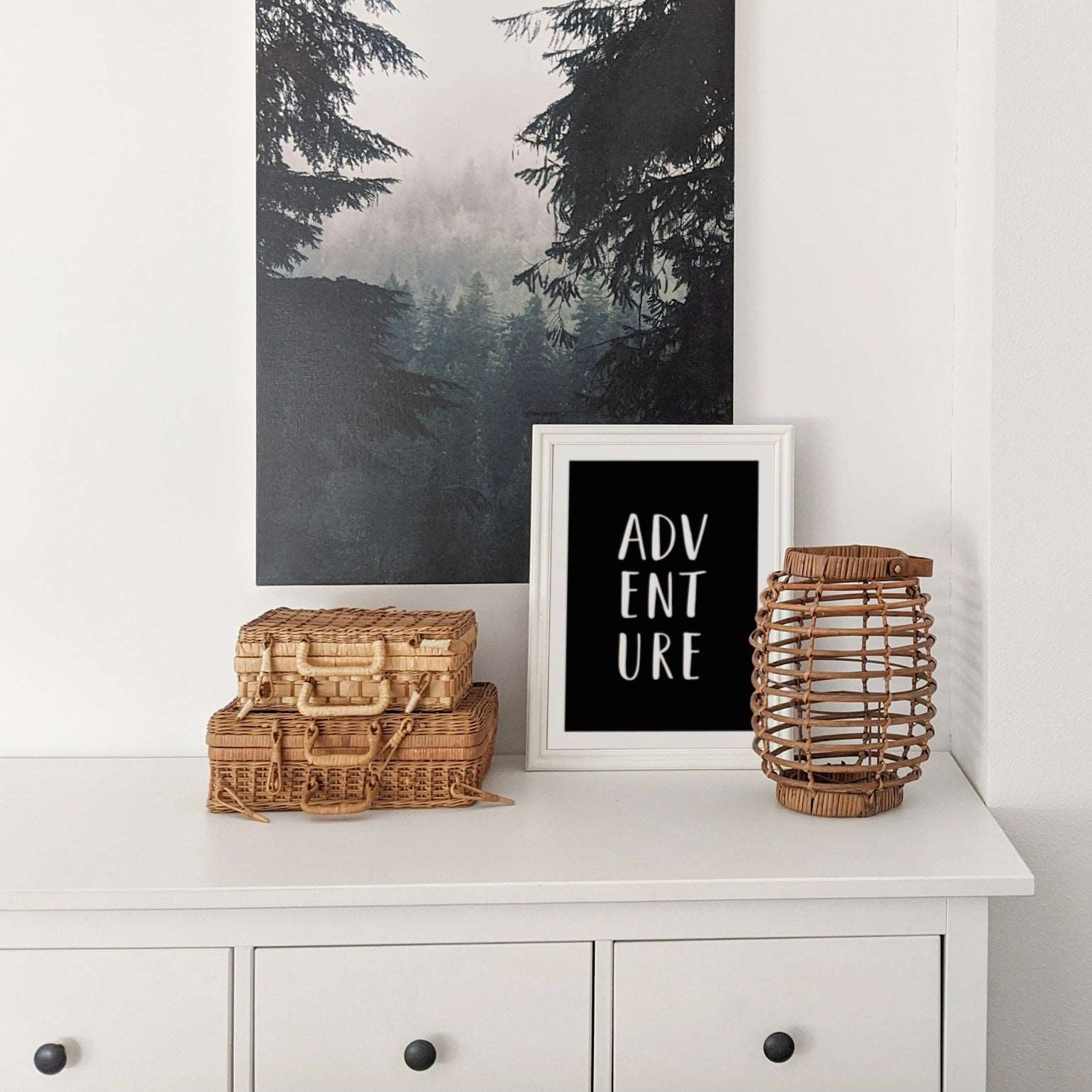 Adventure Print - Black and White Posters, Prints, & Visual Artwork Pretty Average   