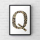 Letter / Initial Print - Leopard Print Posters, Prints, & Visual Artwork Pretty Average   
