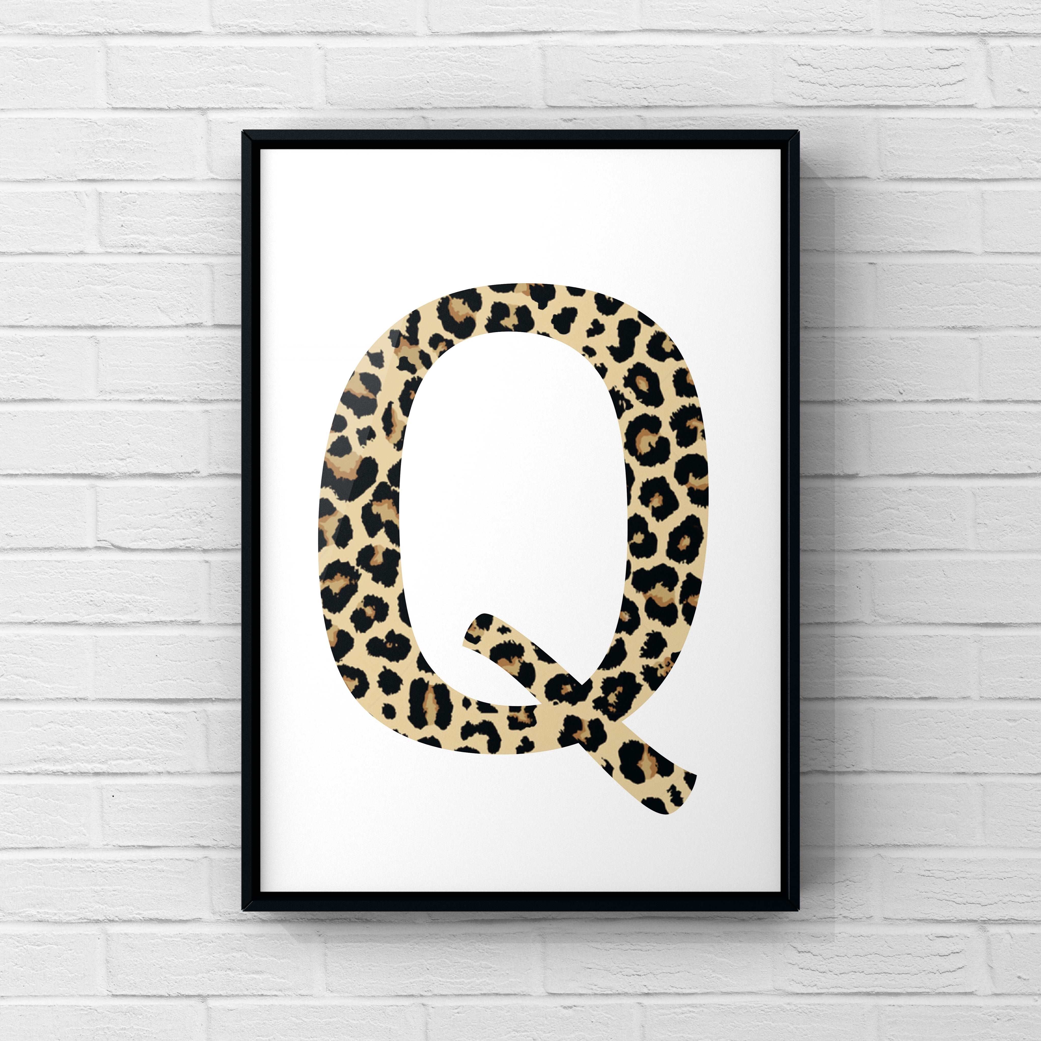 Letter / Initial Print - Leopard Print Posters, Prints, & Visual Artwork Pretty Average   
