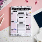 A5 Daily Planner Notepad. My Day My Way.  Pretty Average Prints   
