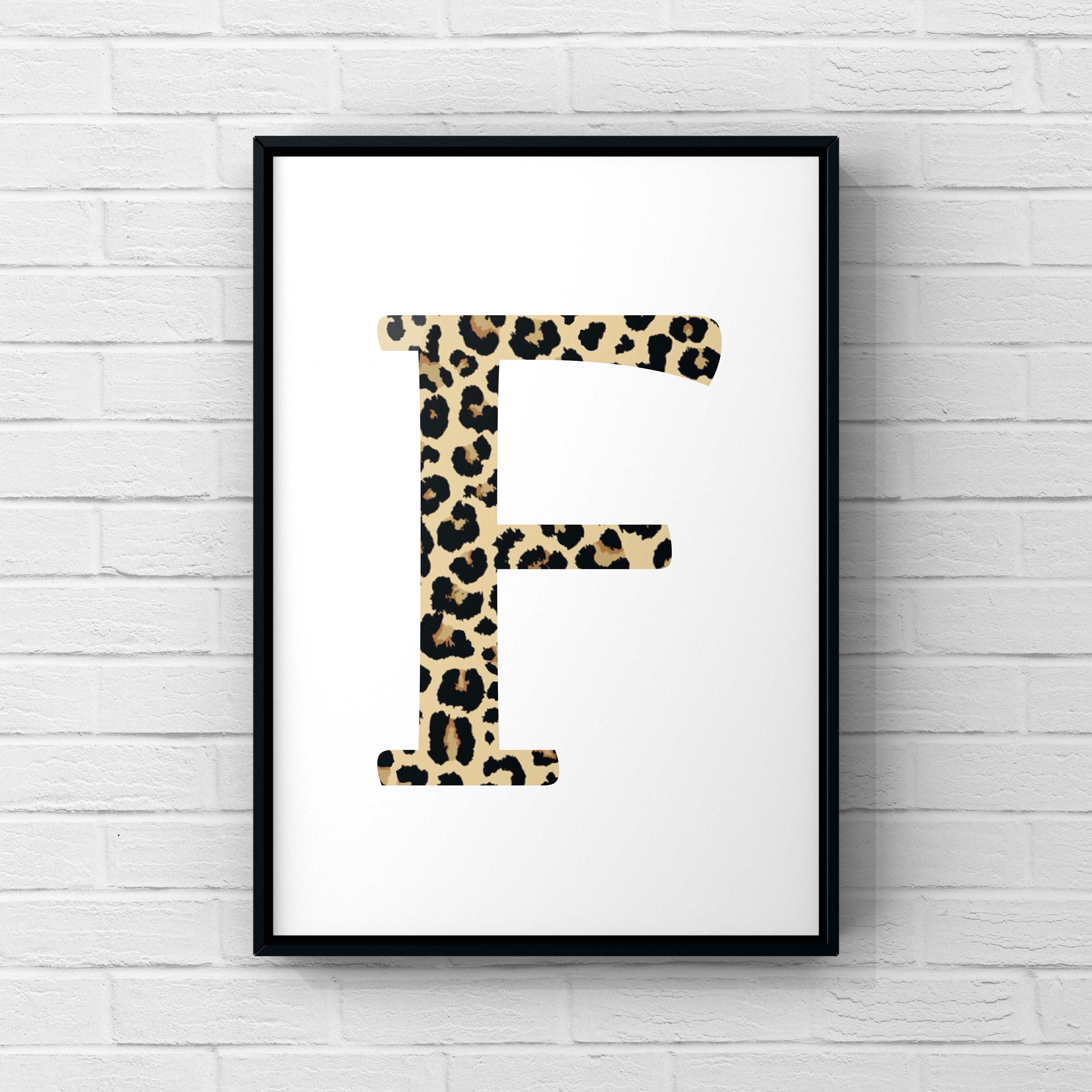 Letter / Initial Print - Leopard Print Posters, Prints, & Visual Artwork Pretty Average   
