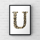 Letter / Initial Print - Leopard Print Posters, Prints, & Visual Artwork Pretty Average   