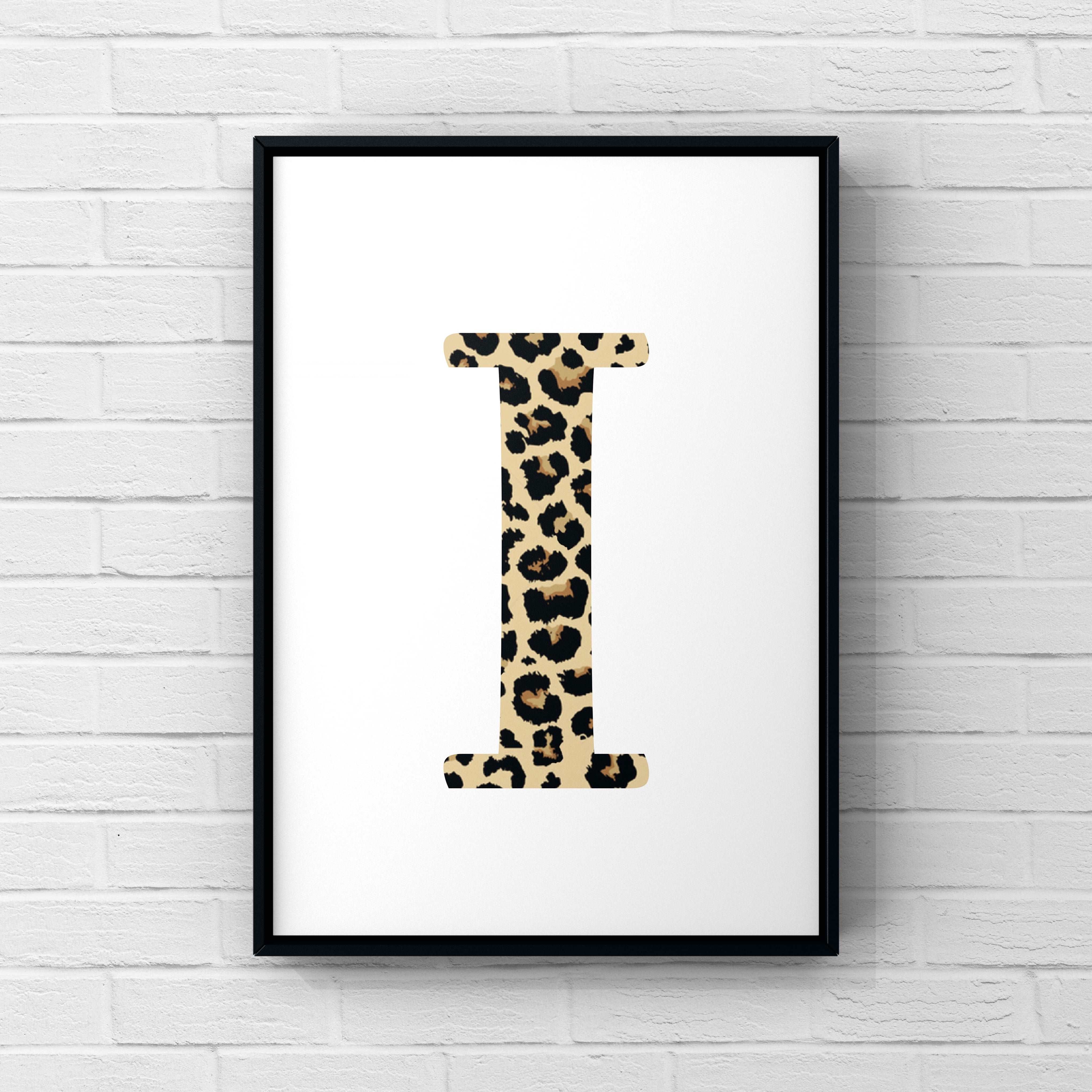 Letter / Initial Print - Leopard Print Posters, Prints, & Visual Artwork Pretty Average   