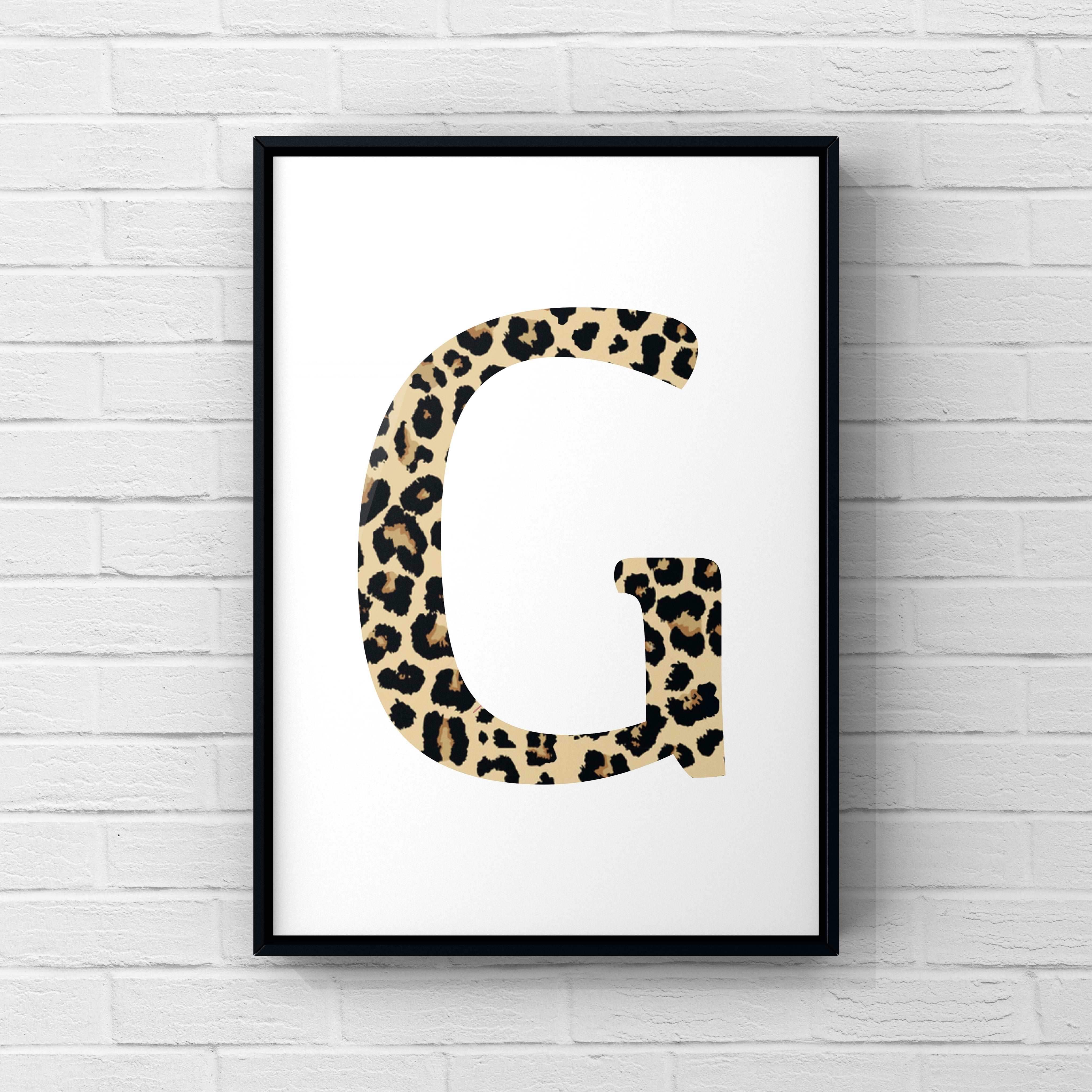 Letter / Initial Print - Leopard Print Posters, Prints, & Visual Artwork Pretty Average   