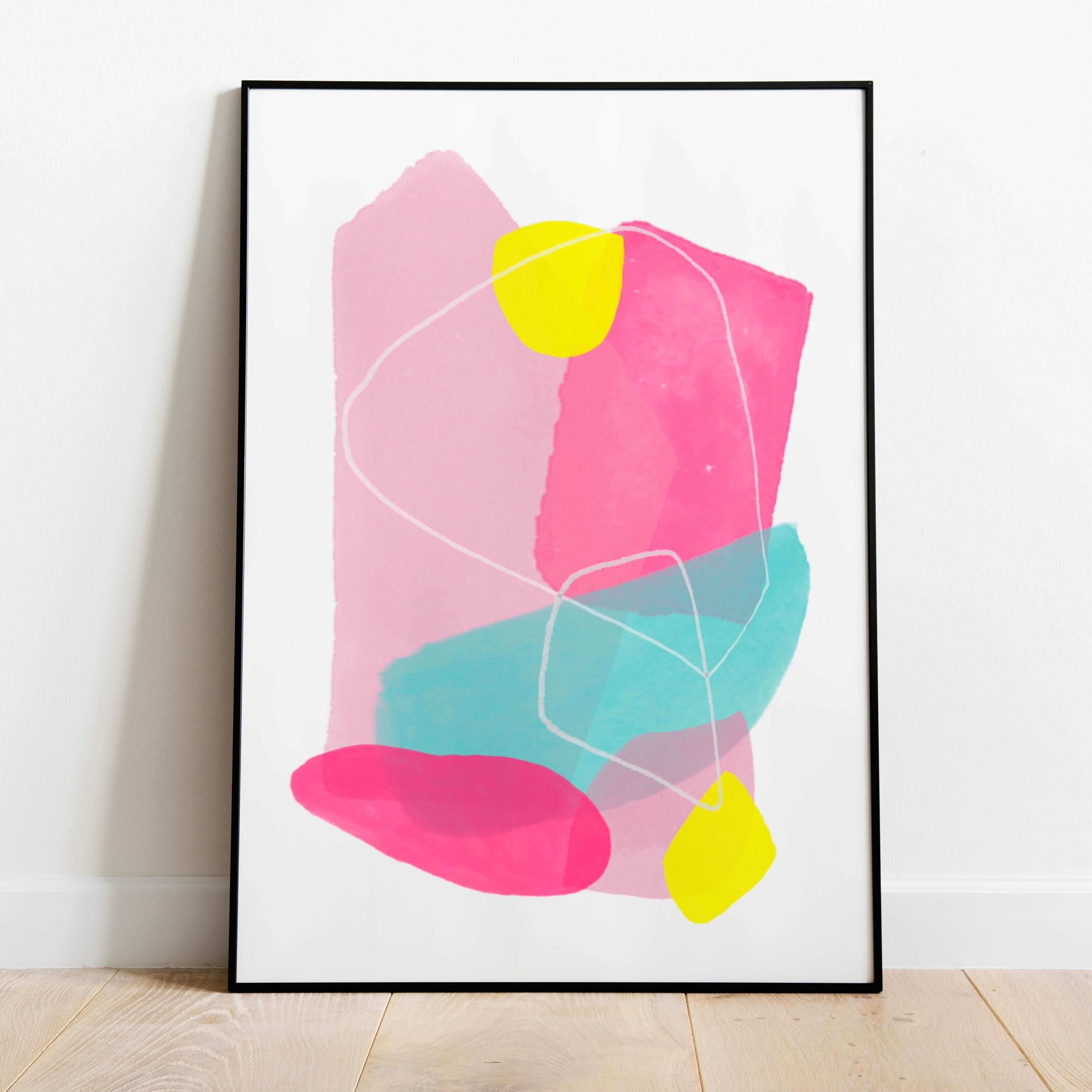 Abstract Shapes Print - Summer Sherbet Posters, Prints, & Visual Artwork Pretty Average   