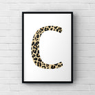 Letter / Initial Print - Leopard Print Posters, Prints, & Visual Artwork Pretty Average   