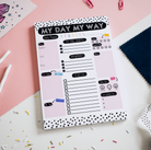 A5 Daily Planner Notepad. My Day My Way.  Pretty Average Prints   