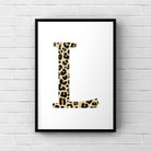 Letter / Initial Print - Leopard Print Posters, Prints, & Visual Artwork Pretty Average   