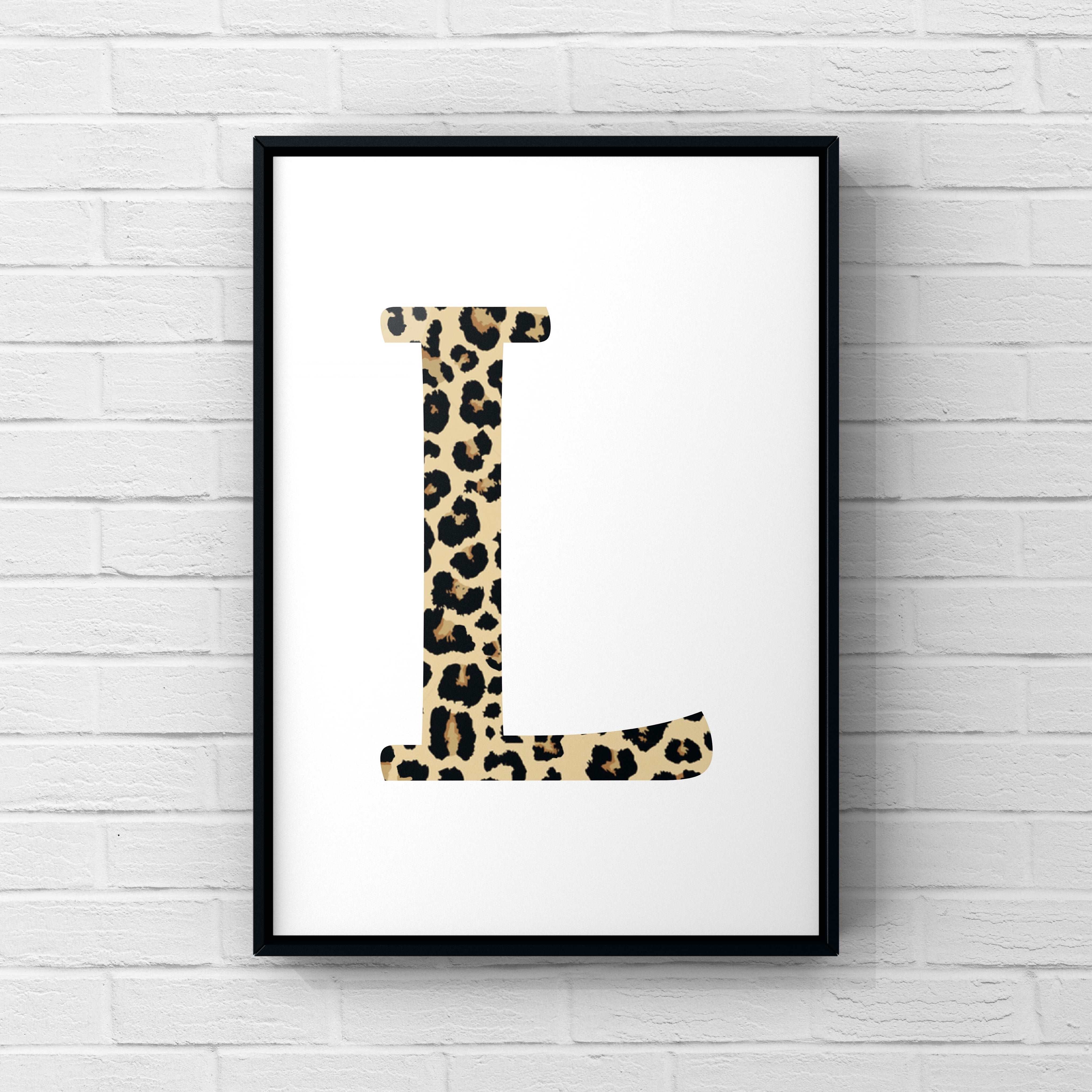 Letter / Initial Print - Leopard Print Posters, Prints, & Visual Artwork Pretty Average   