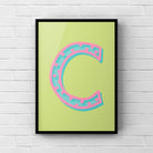Letter / Initial Print - Green, Pink & Blue Polka Dot Posters, Prints, & Visual Artwork Pretty Average   