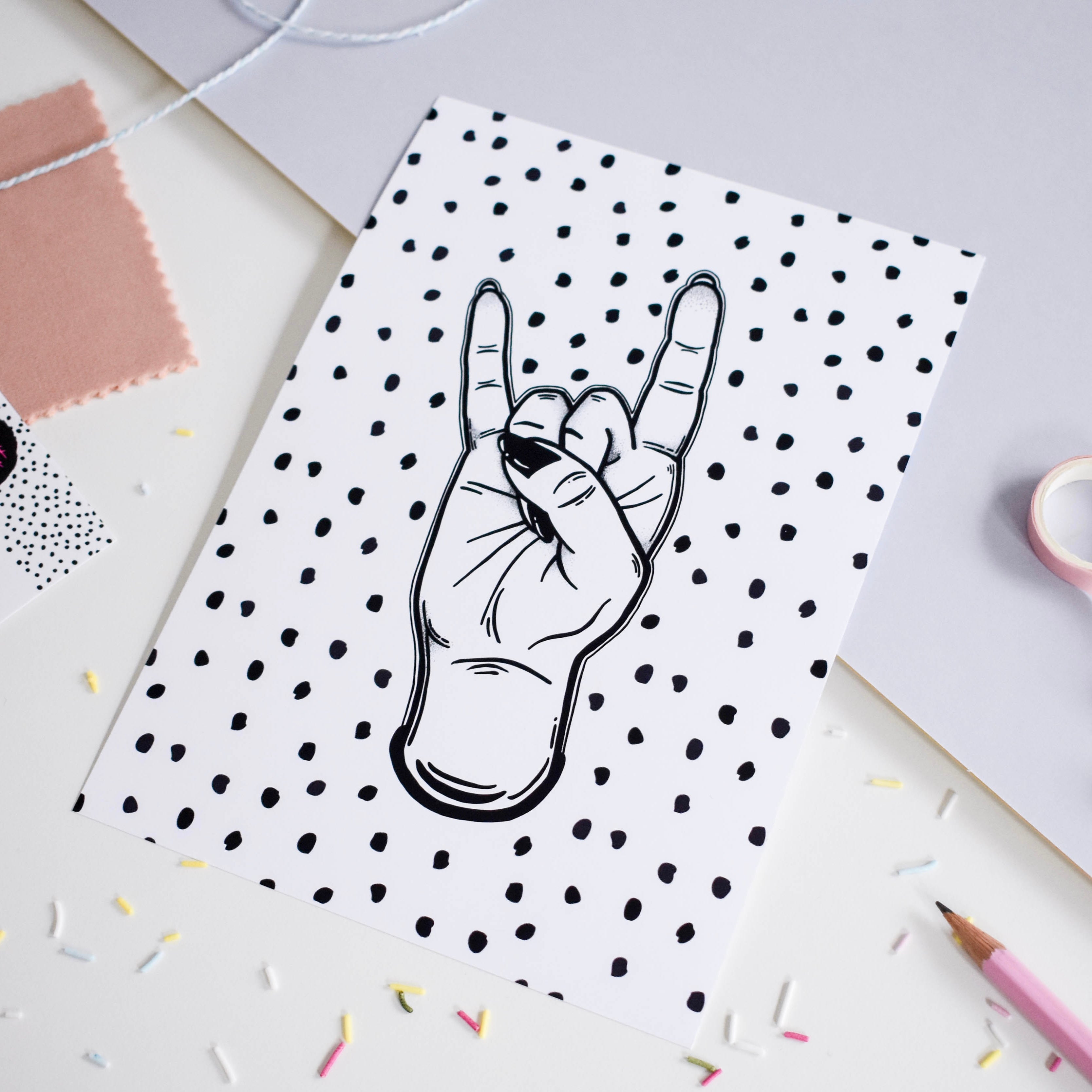 Rock Hand, Print Posters, Prints, & Visual Artwork Pretty Average   