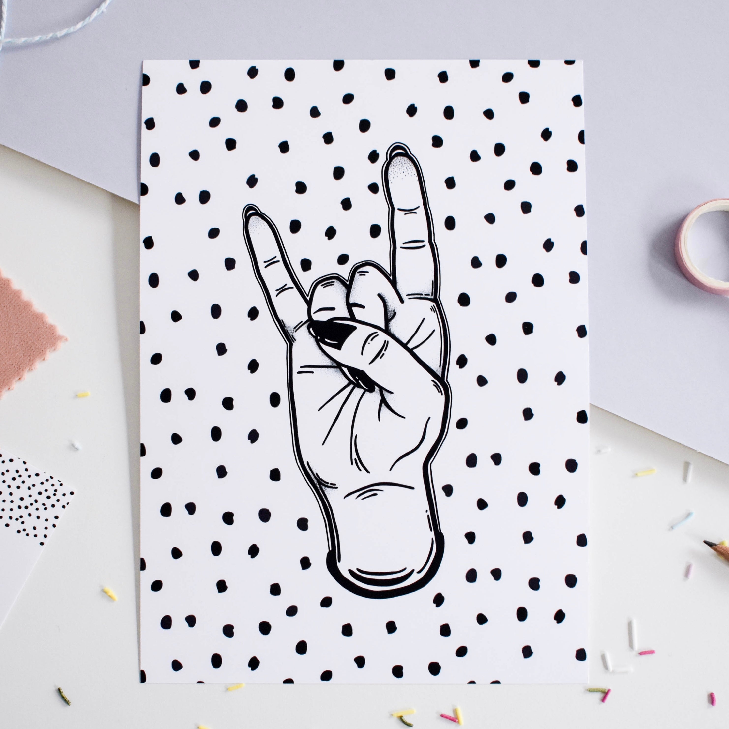 Rock Hand, Print Posters, Prints, & Visual Artwork Pretty Average   