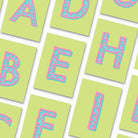 Letter / Initial Print - Green, Pink & Blue Polka Dot Posters, Prints, & Visual Artwork Pretty Average