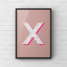 Letter / Initial Print - Polka Dots & Pink Posters, Prints, & Visual Artwork Pretty Average