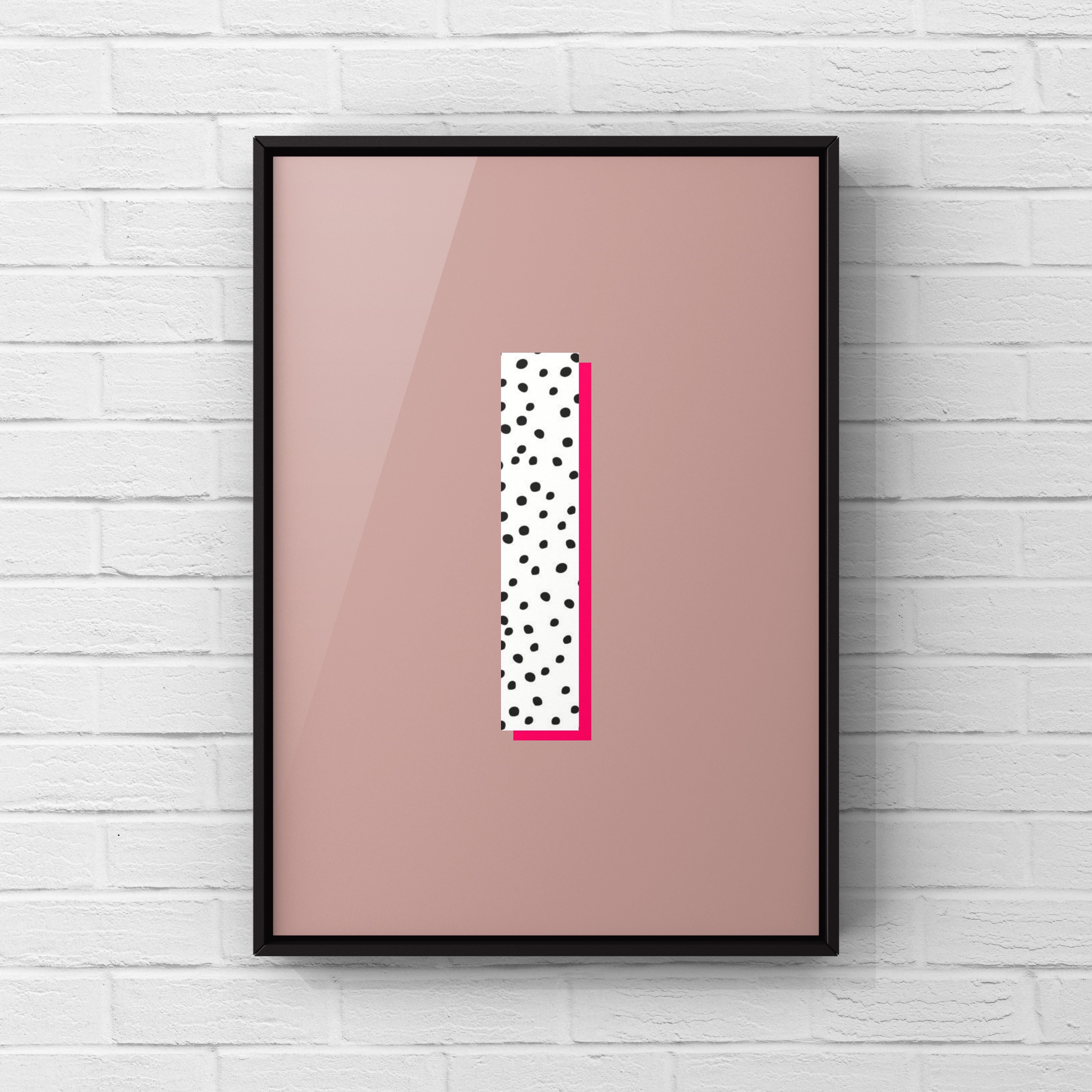 Letter / Initial Print - Polka Dots & Pink Posters, Prints, & Visual Artwork Pretty Average