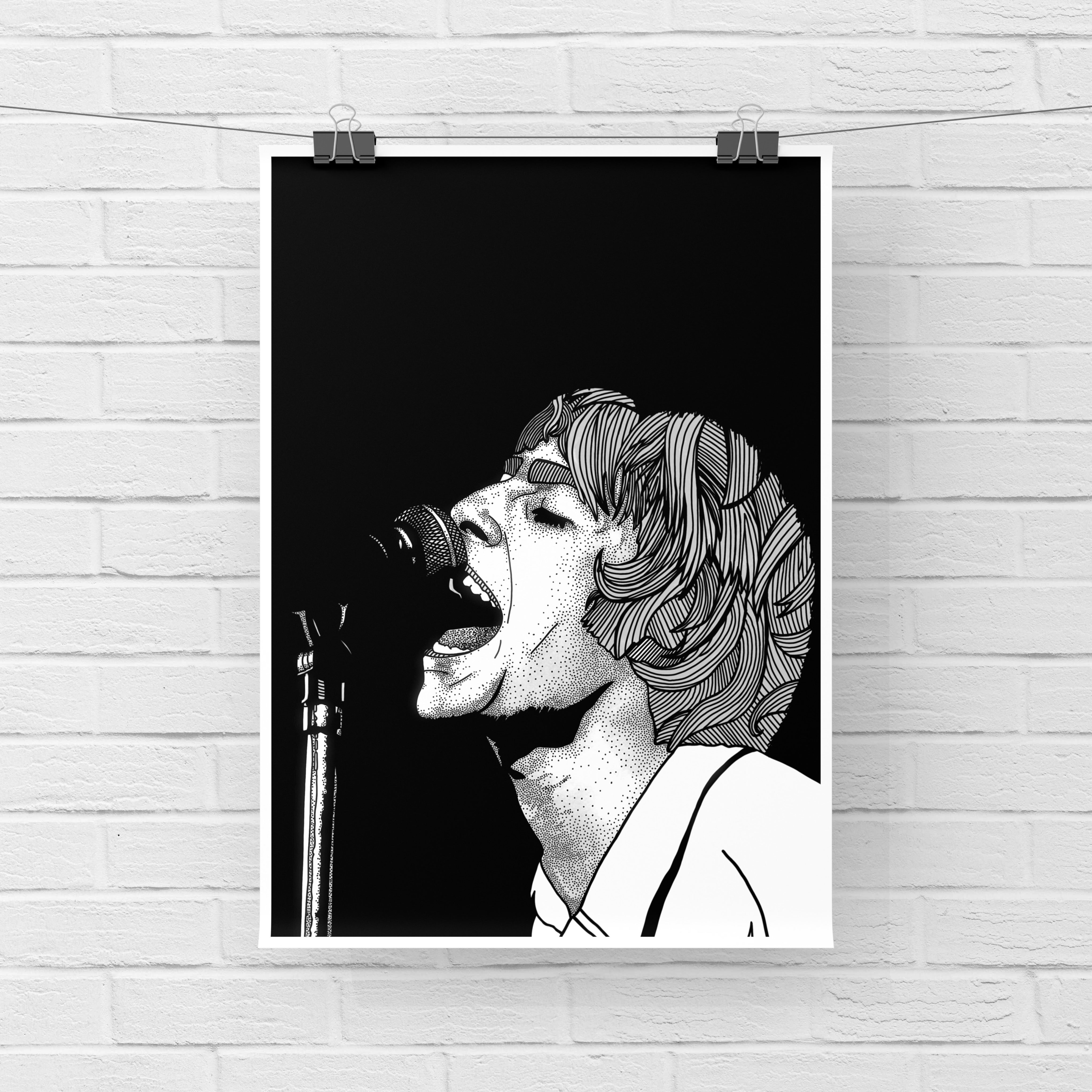 Liam Gallagher Drawing Print Posters, Prints, & Visual Artwork Pretty Average