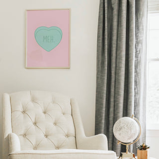 Meh, Love Heart Print Posters, Prints, & Visual Artwork Pretty Average