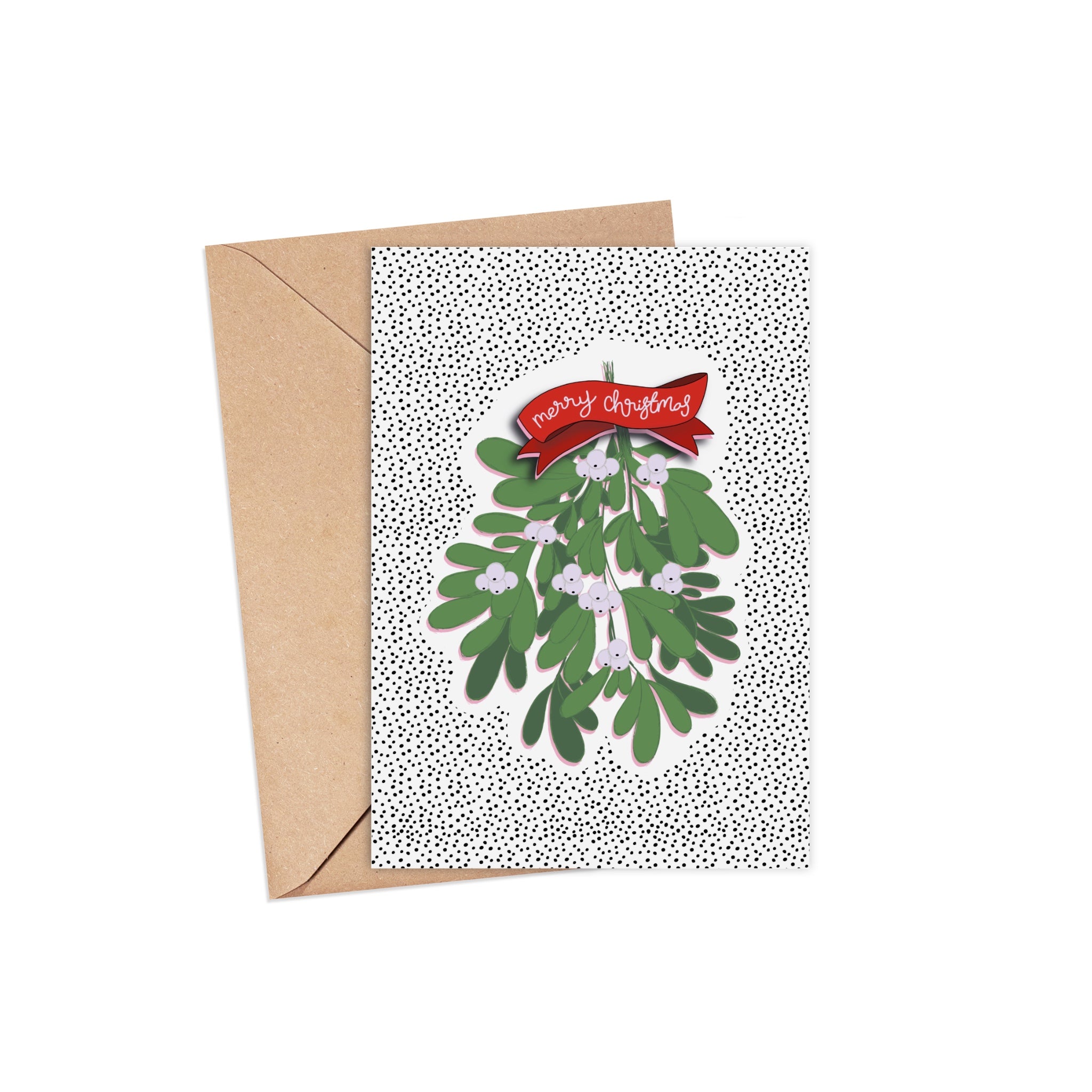 Merry Christmas (Mistletoe) | A6 Greeting Card Pretty Average
