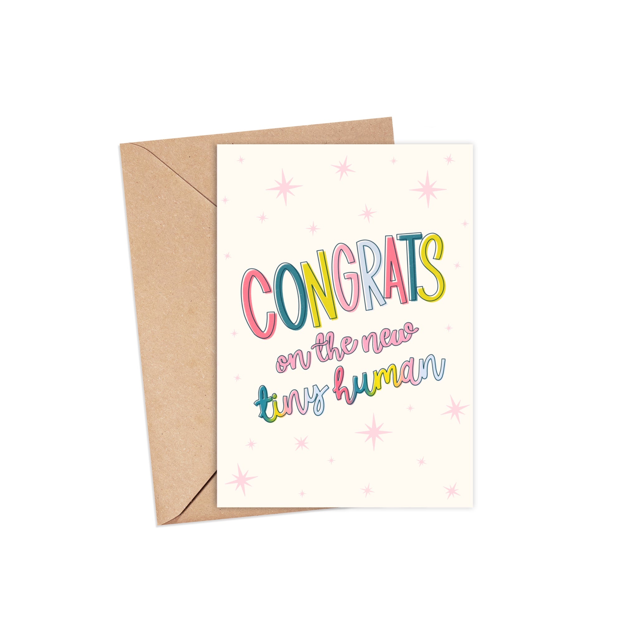 New Tiny Human | A6 Greeting Card Pretty Average